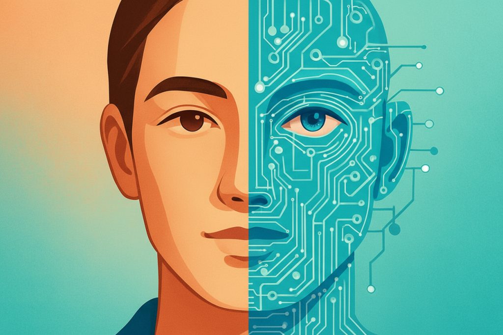 Human and AI face